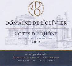 CÔTES-DU-RHÔNE BLANC "DOMAINE DE L'OLIVIER" 75CL
