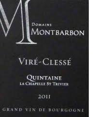 VIRE-CLESSE "QUINTAINE CHAPELLE SAINT-TRIVER" - DOMAINE MONTBARBON 75CL